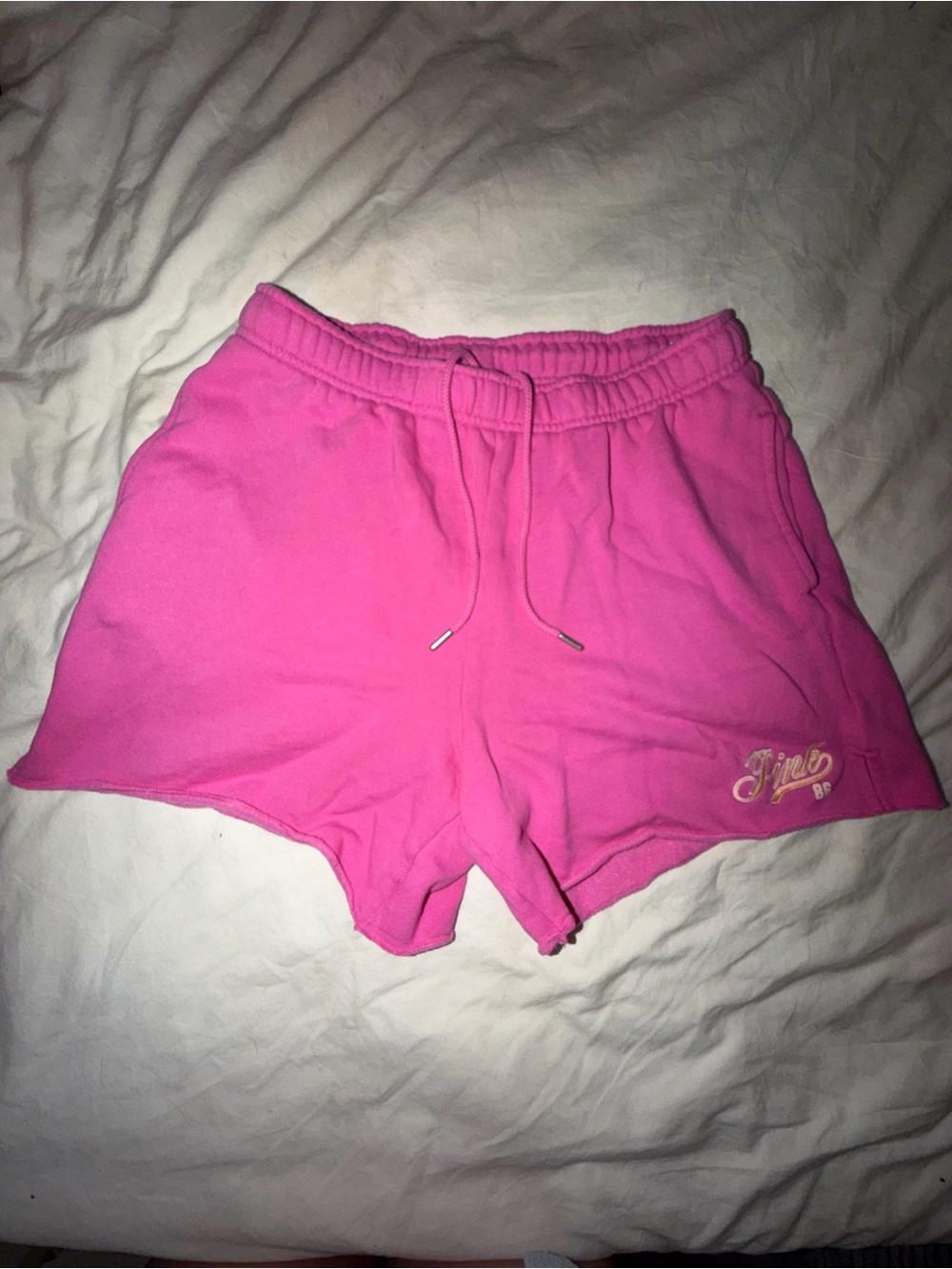 PINK Victoria's Secret Bright Pink Drawstring Lounge Shorts